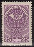 Austria 1919 Post Horn 25 H Violet Scott 210